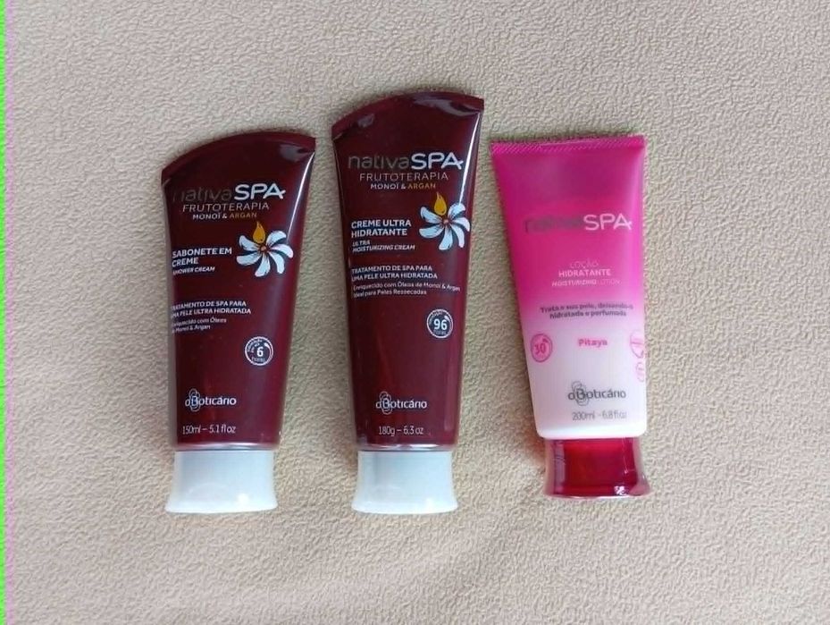 Lote 3 Produtos O Boticário Nativa SPA – NOVOS