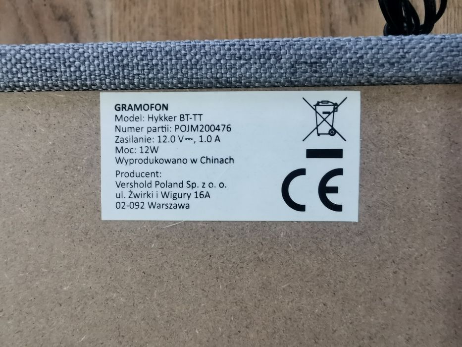 Gramofon Hykker BB-TT + bonus