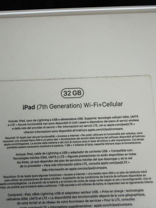 iPad 10.2-32G Wi-Fi+celular