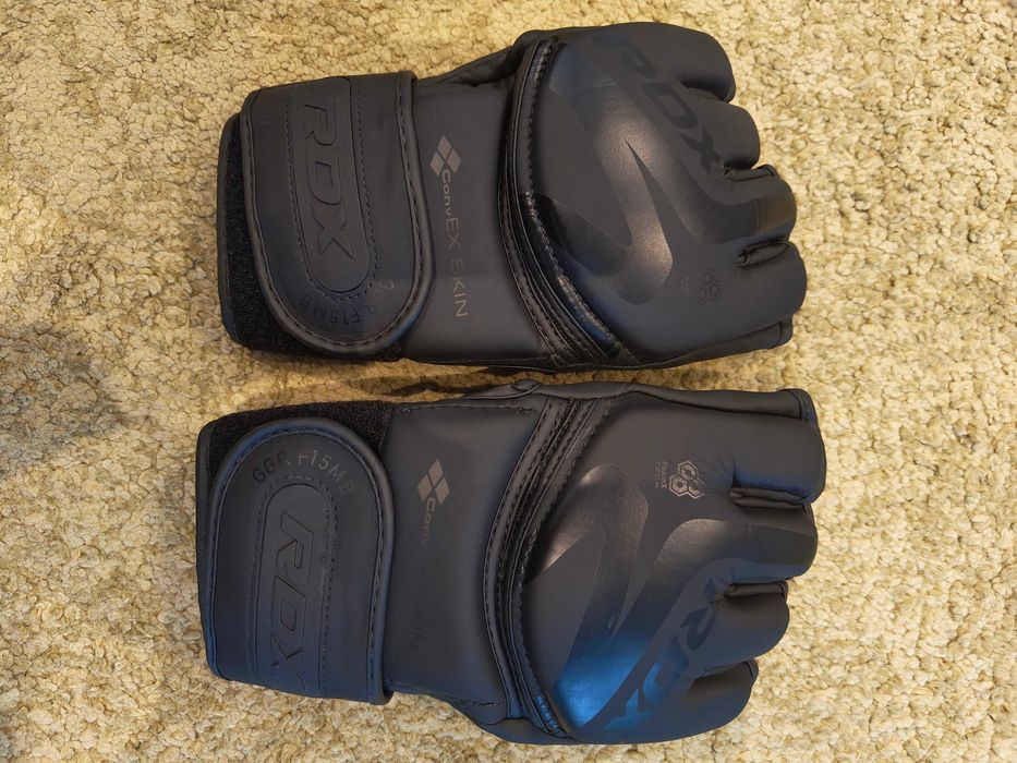 RDX Grappling Glove F15 Matte Black-L, unissexo, adulto, MMA