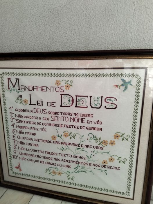 Quadro bordado a mão