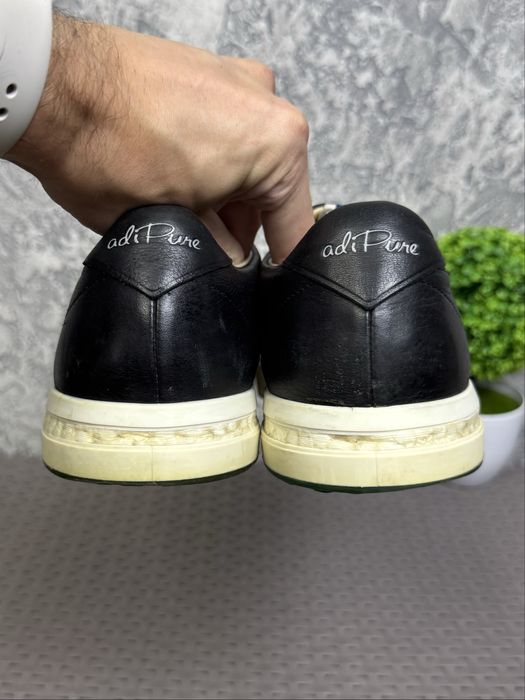 Adipure Adidas кроссовки полуботинки 46 размер кожаные трекинговые черные