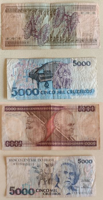 Coleção de Moedas e Notas - Partes da História Financeira do Brasil