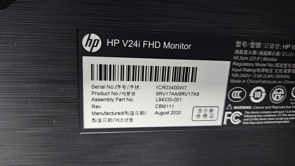 Monitor 24 polegadas - HP V24i