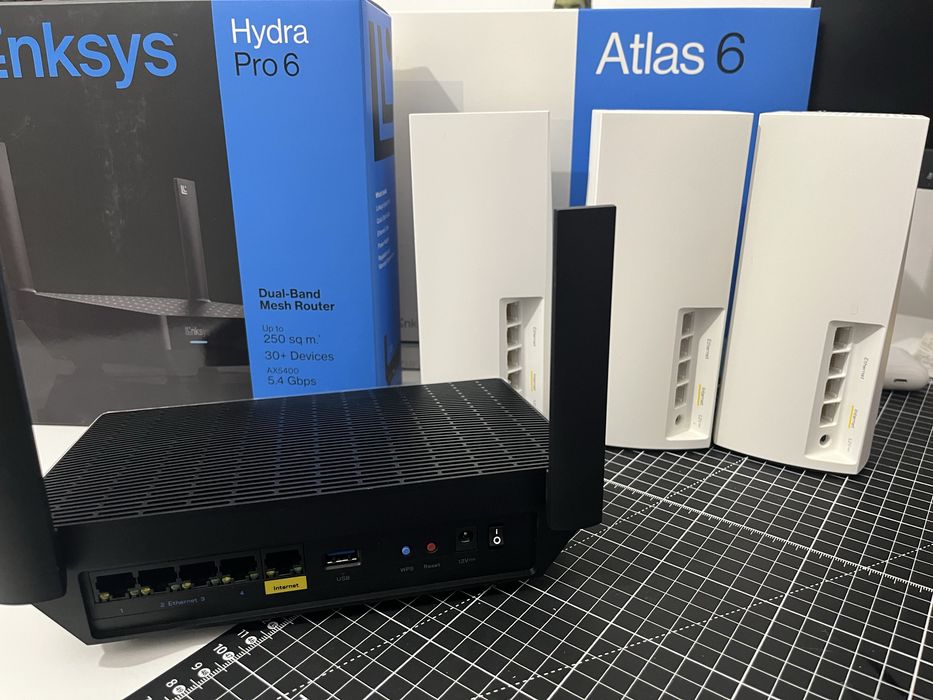Linksys Blue Label router AX5400 + 3 węzły AX3000 mesh WiFi 6 Chrosna ...