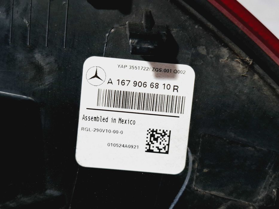 lampa w błotnik tył prawa mercedes gle ii 2 lift a167 a167,906,6810