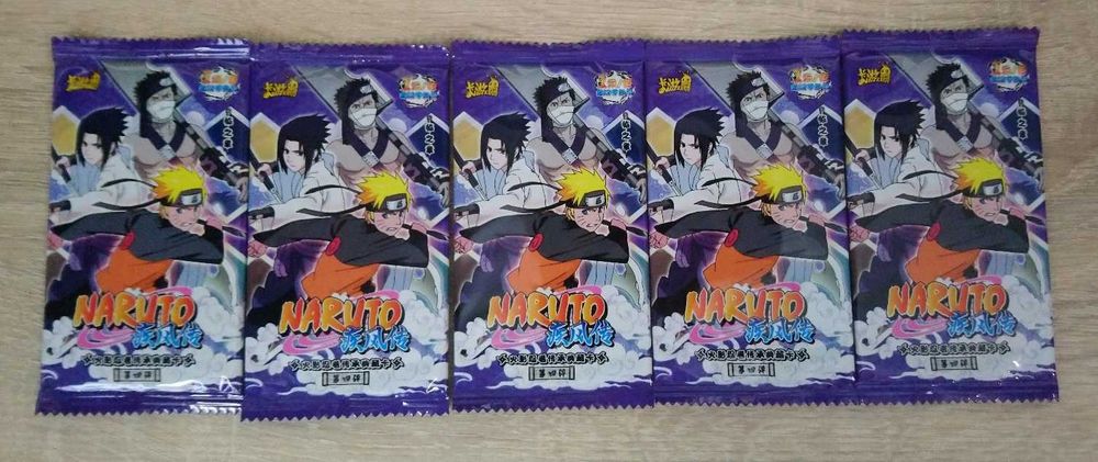 5 Boosterów z Kartami Naruto Tier 1 Wave 4