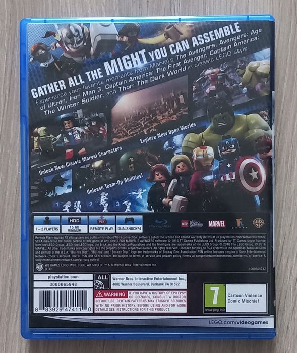 Lego Avengers PlayStation PS4 PS 5 диск гра игра