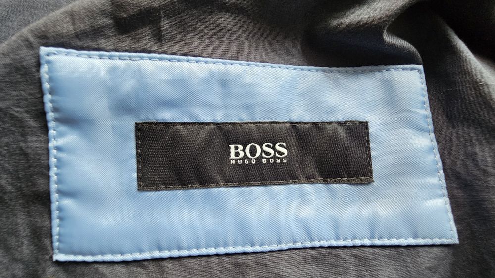 Hugo Boss - ekskluzywny płaszcz -wiatr - deszcz - pepitka - - Size 56 / XL