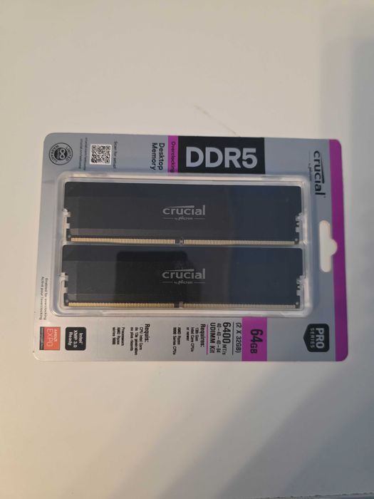 Crucial 64GB 6400MHz DDR5 Pro (набір 2×32GB) (CP2K32G64C40U5B)