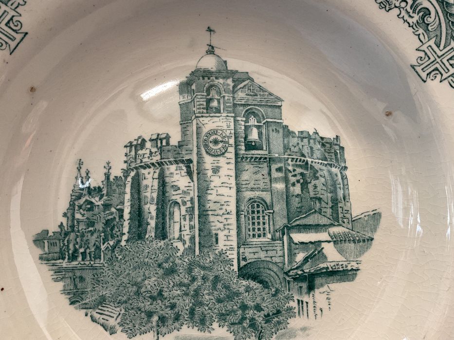 Grande prato fundo faianças sacavem 29 cm 1962