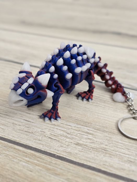 Świecący Keyspinner + Ankylozaur 2w1- KeyRambit KeyFlipper Druk3d