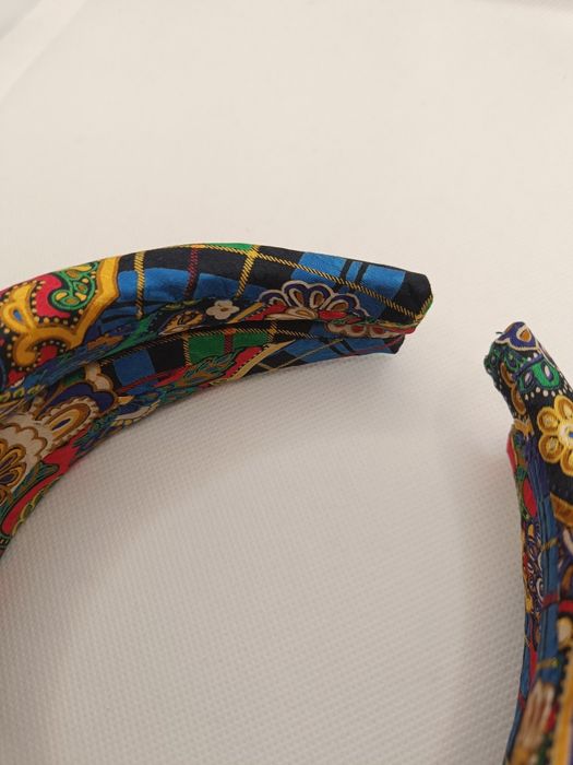 Opaska jedwabna do włosów mama córka handmade