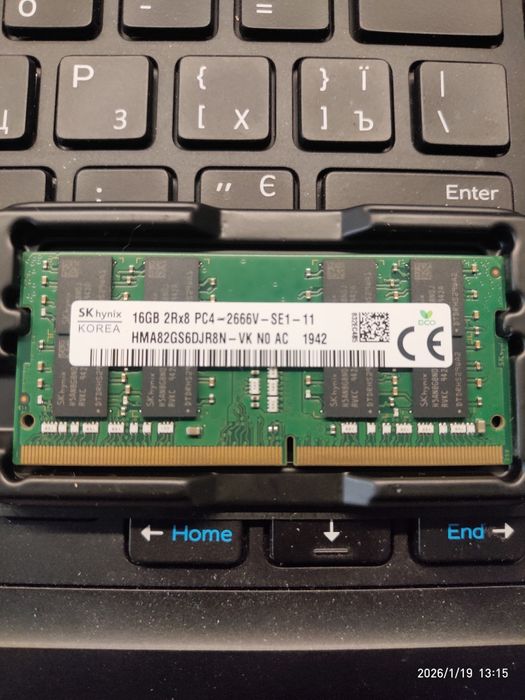 so-dimm ddr 4 16gb sk hynix  2666v-se1-11 оперативна память