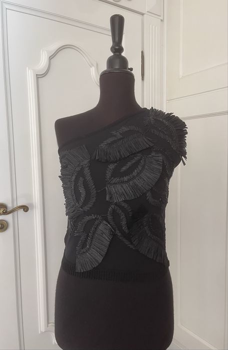 MAX MARA piękna bluzka asymetryczna, na jedno ramię