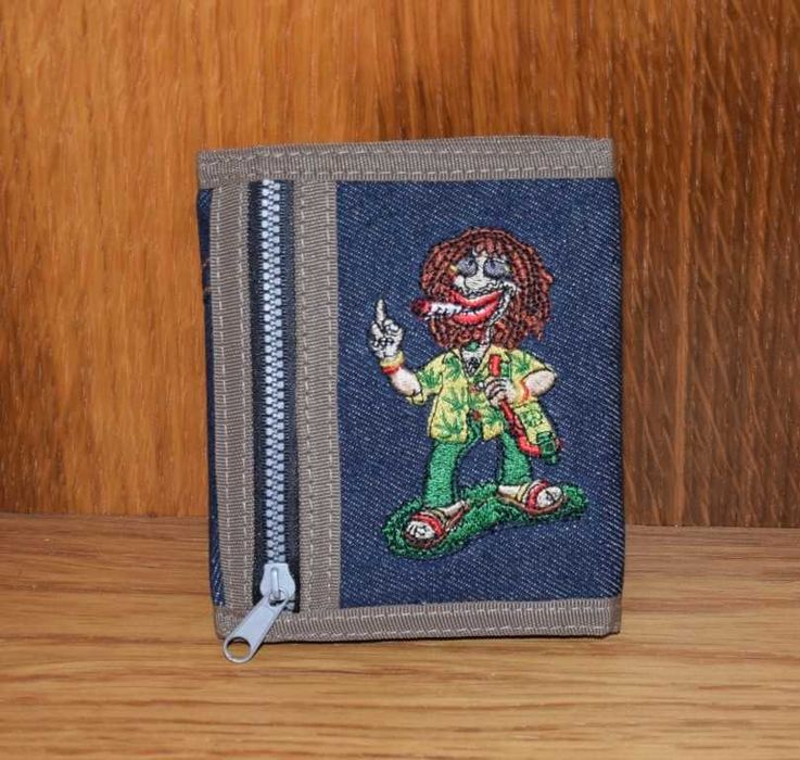 Carteira de bolso para documentos com caricatura do Bob Marley