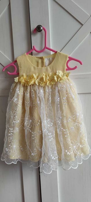 Jak nowa F&F 80 koronka piękna  wizytowa sukienka dla dziewczynki