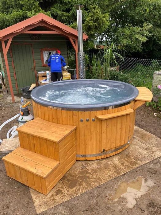 Beczka Kąpielowa Balia Ogrodowa Sauna Bania Ruska Hydro Jacuzzi Led