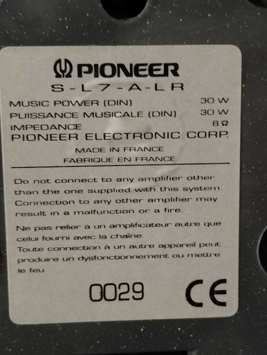 Colunas com Subwoorfer Pioneer