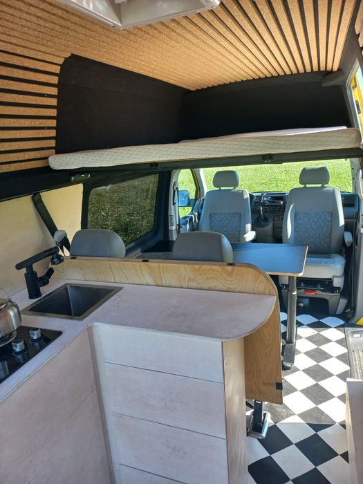 VW T5 l2h3 kamper campervan, 4-osobowy, Kuchnia, WC, panele PV, nugget