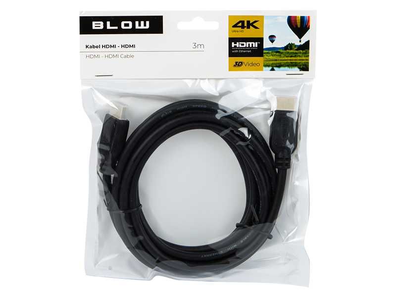 Kabel Przewód Przyłącze  Blow HDMI-HDMI 3m 4K