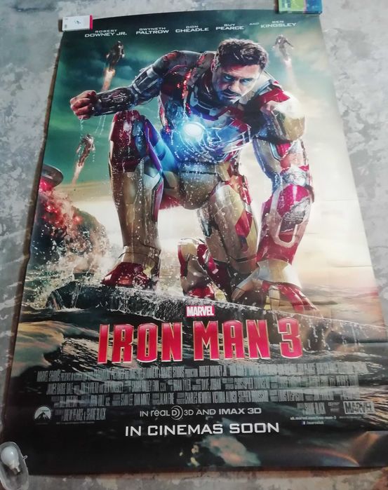 Marvel - Iron man 3 - Grande Cartaz de cinema original - 2,40m