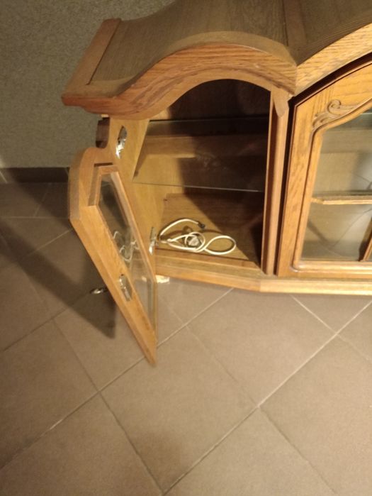 Promocja!Antyczna,debowa piękna ,wisząca witryna.