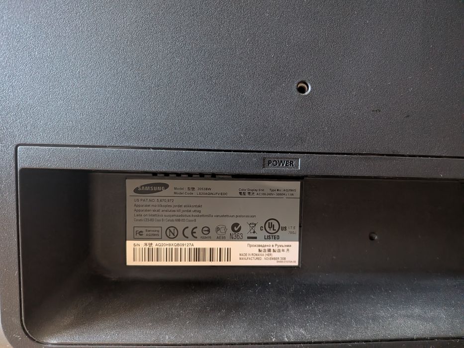 Monitor Samsung 2053BW