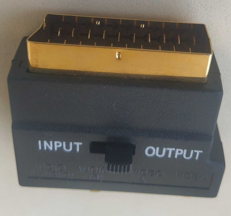 Adaptador SCART para RCA / S-Video (Conectores banhados Ouro) – Novo