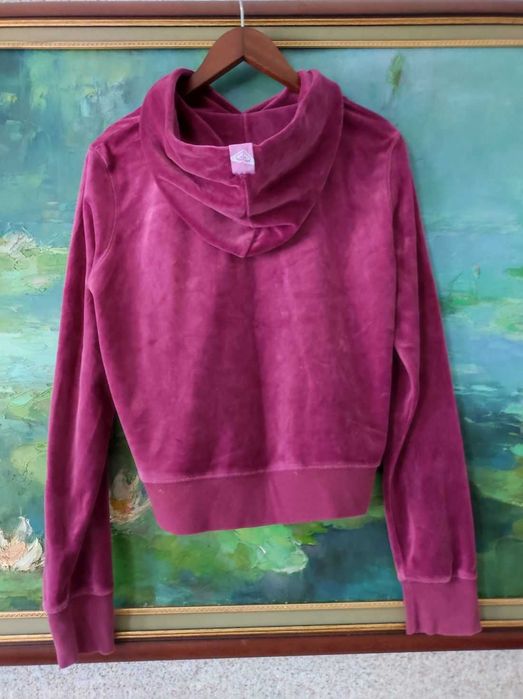 Roxy Quiksilver bluza sportowa welurowa kaptur kangurka z kieszeniami