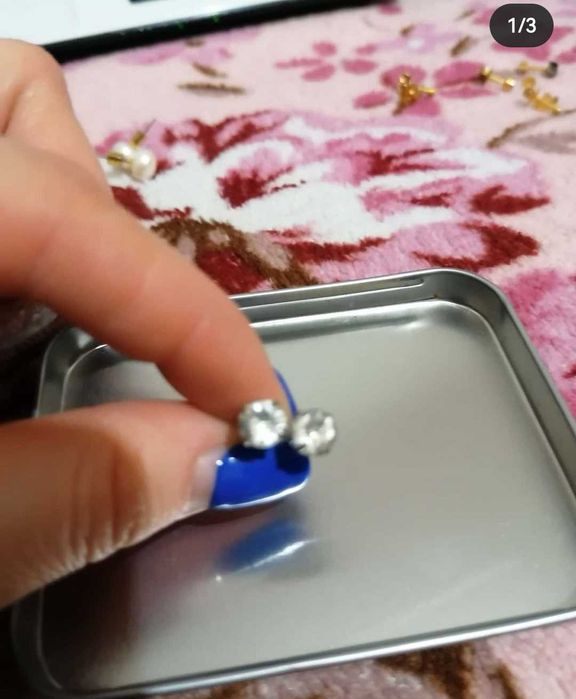 Серьги гвоздики медицинский сплав сталь