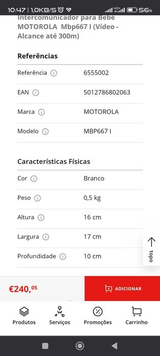 Intercomunicador Motorola camara