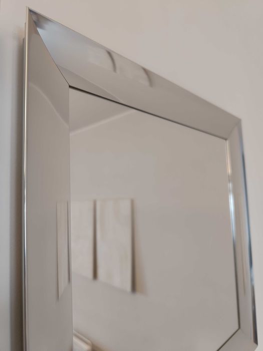 Conjunto de 4 Espelhos com Moldura Prata para Sala