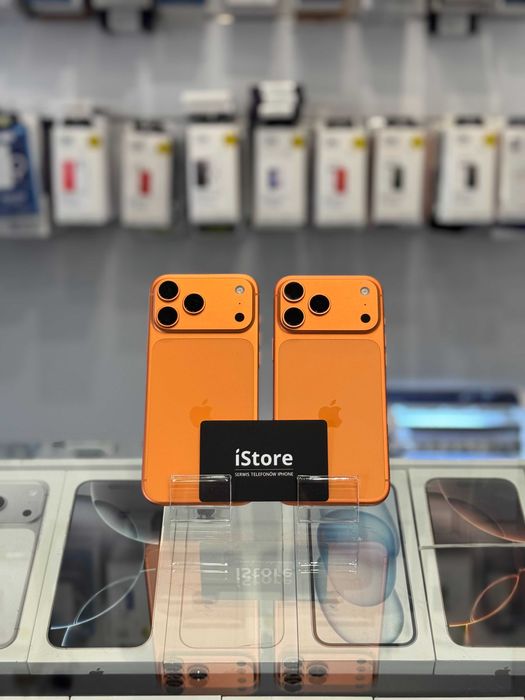 NOWY • iPhone 17 PRO MAX • 256 GB • Orange • 100% bateria • RATY !!! •