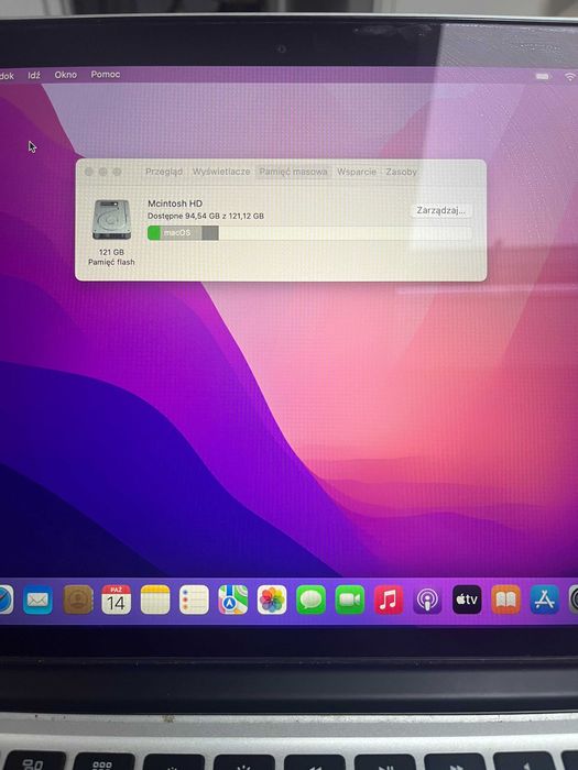 Macbook Pro Retina 13 cali 2015 SSD 125GB