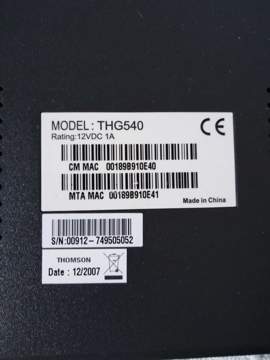 Router/Modem Thomson THG540