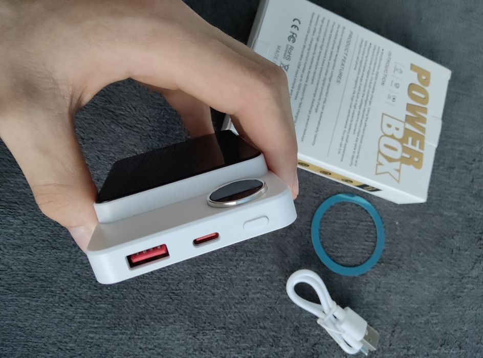 Магнітний бездротовий павербанк 10000mAh 15W Magsafe