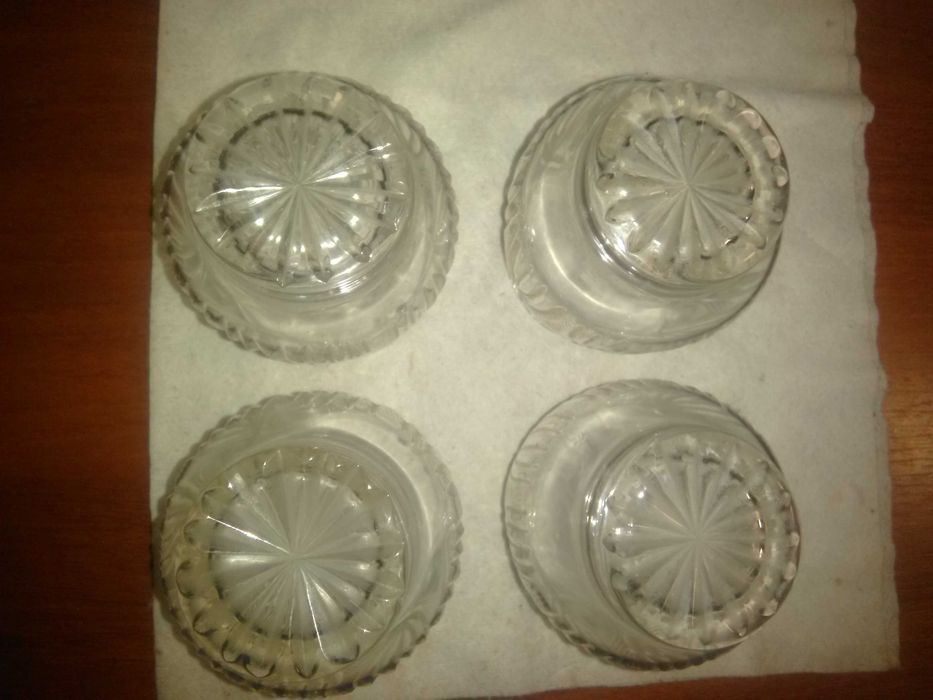 Хрустальные стаканы 200 мл. СССР, комплект-4 штуки