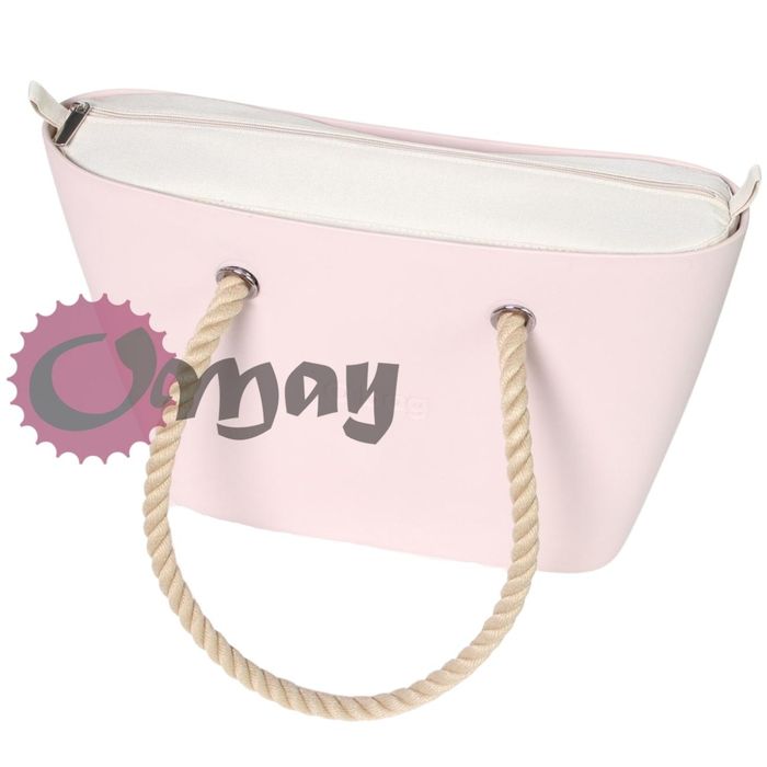 Naturalny Organizer OBAG URBAN len kremowy beżowy 2 kieszenie VIP OMAY