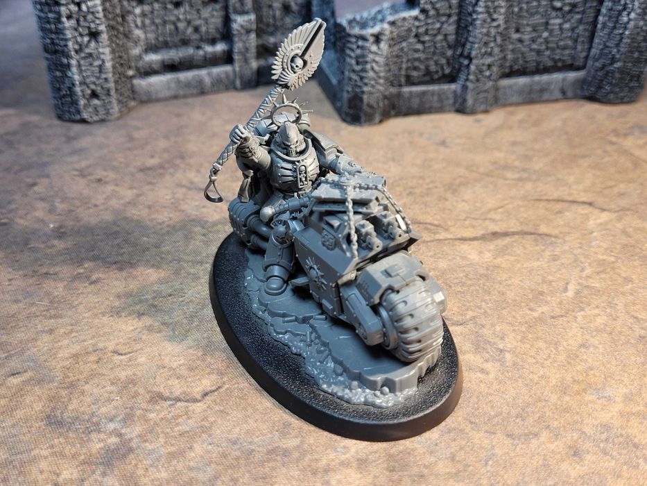 Warhammer 40k Space Marines Chaplain on Bike