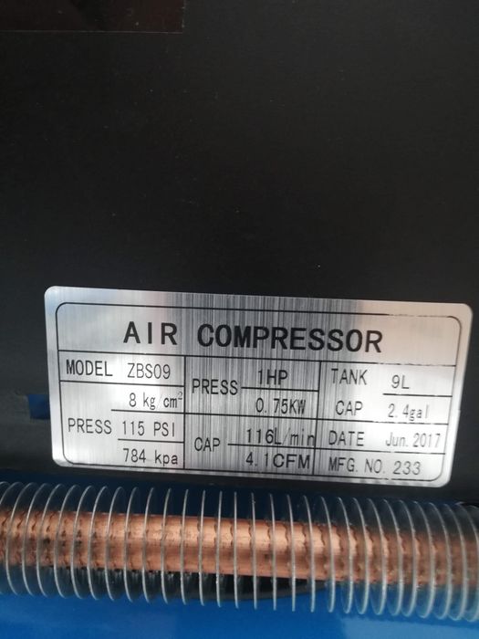 Compressor ar comprimido 9 L