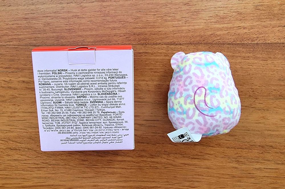 Brinquedo Squishmallows - caixa rosa Chinchila