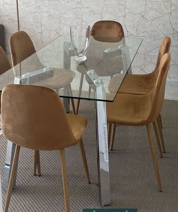 Mesa refeições tampo vidro Kave Home