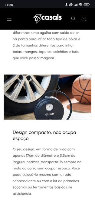 Compressor bomba de ar para carro