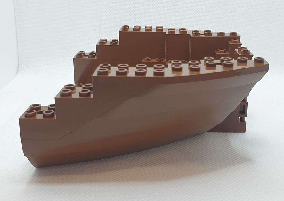 Lego 2558c03 kadłub statku 14x16x5 1/3 brązowy OLD Pirates