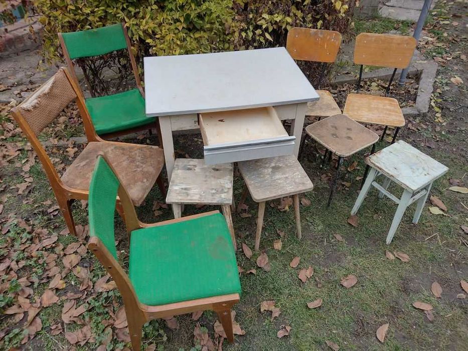 Стілець дерев'яний ссср стіл стул стол на кухню табуретка табуретки