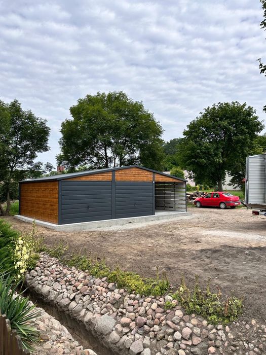 Garaż blaszany drewnopodobny 6x6 7x6 8x6 9x6 9x5 Darmowa Wycena