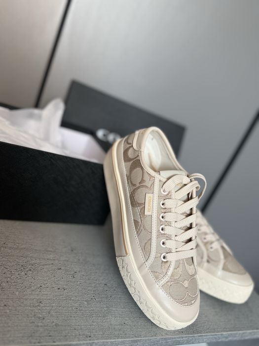 Кеды бежевые коач coach кроссовки женские