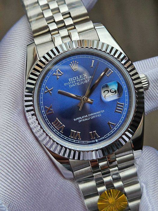 Швейцарський годинник Rolex Datejust 41mm Blue Stainless Steel Mens