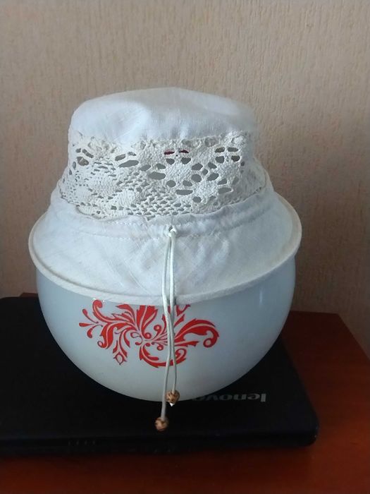 Стильна шляпка, капелюх літня, жіноча, бавовна.